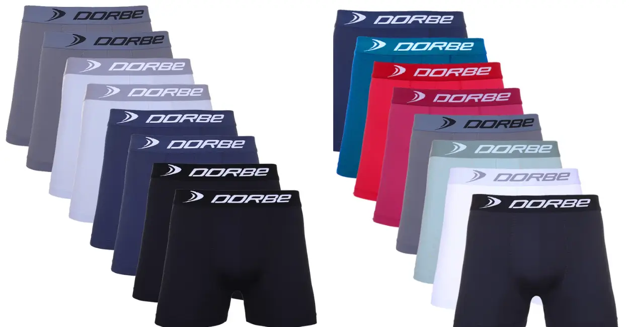 Kit Cuecas Boxer Microfibra Dorbe