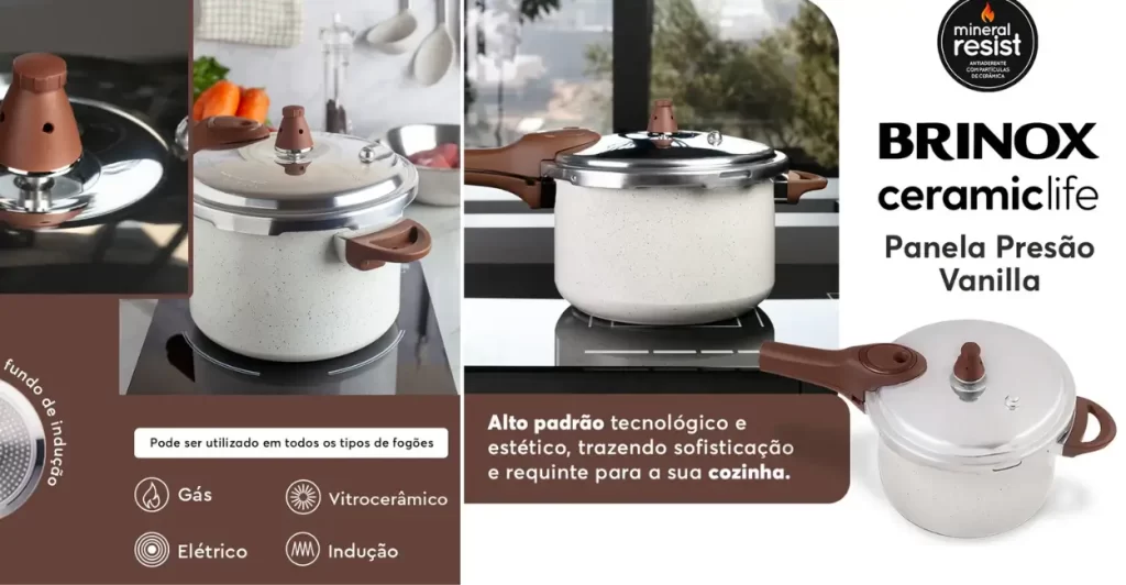 Panela de pressão para indução Brinox é Boa? Review Completo da 4,2L Vanilla