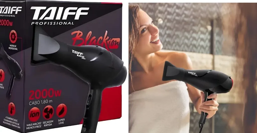 Secador De Cabelo Taiff Black 2000w