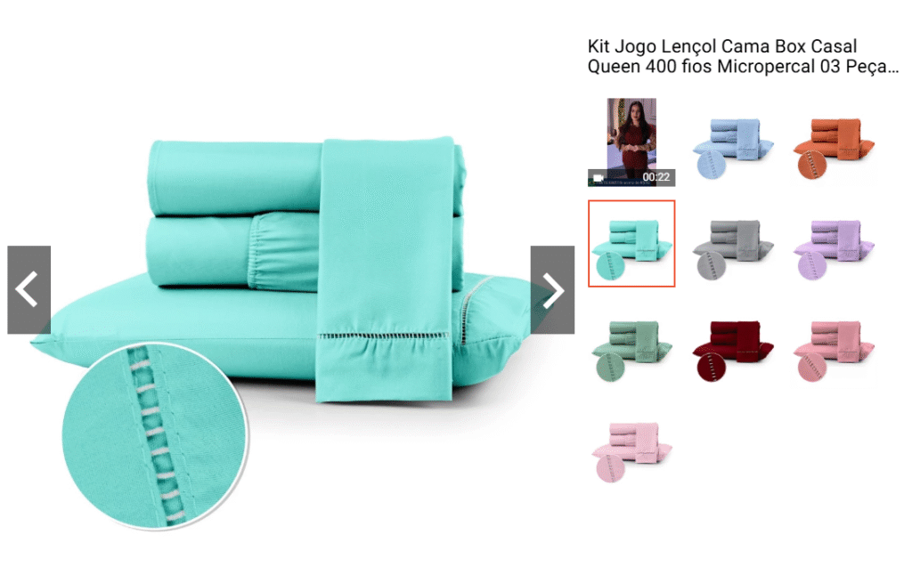 Jogo Lençol Cama Box Casal Queen 400 fios Micropercal 03 Peças Ponto Palito